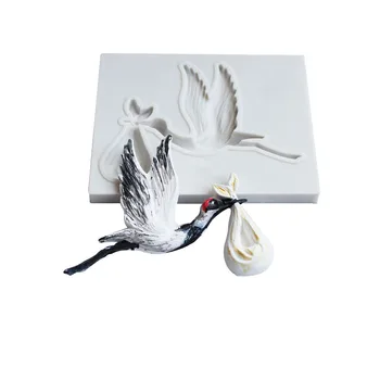 Kuş Şeker Kek Fondan silikon kalıp Sabun Pişirme Kalıpları DIY Kek Düğün Dekorasyon Araçları