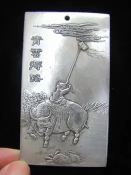 Ayrıntılı Eski Çin Tibet Gümüş