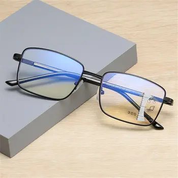 Metal Kare İlerici Multifokal Okuma 4.0 Bilgisayar Gözlük 1.00~++Vizyon Dahili Parlaklık Presbyopia Gözlük Anti Mavi Işık Gözlük 