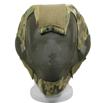 Airsoft Tam Kapak Yüz Metal çelik ağ Örgü Maskesi Kask Koruyucu Askeri Taktik Wargame Paintball Maskesi Avcılık Dişli
