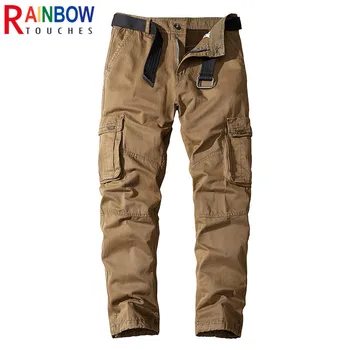 Rainbowtouches Kargo Pantolon Yeni Rahat Moda Spor Eğitimi Açık Pantolon Erkek Askeri Cep Katı Düz Taktik Pantolon
