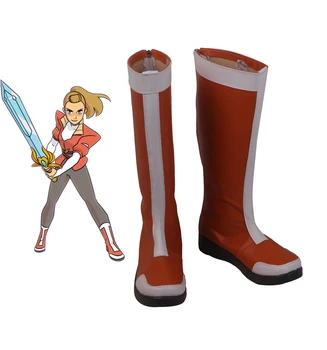 She-Ra: Prenses Güç Adora Cosplay Ayakkabı Kırmızı Çizmeler Özel Herhangi Boyutu Yapılan