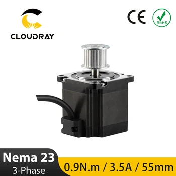 Cloudray Nema 23 3 Fazlı Step Motor 0.9 N. m 3.5 A DİŞLİ 1.8 m Kablo için CNC Router Gravür freze makinesi