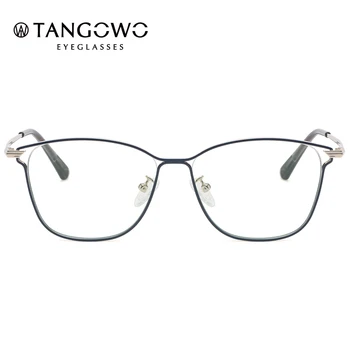 TANGOWO Trend mavi ışık engelleme gözlük çerçevesi kadın Metal 2022 Yeni Kadın Anti radyasyon koruma gözlük çerçeveleri