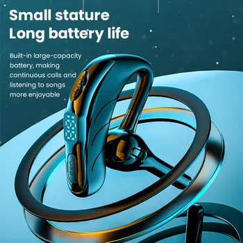 X13 Tek Kulak mikrofonlu kulaklık Bluetooth 5.1 Kulaklık Gürültü İptal Su Geçirmez Kulaklık Kablosuz Handsfree Uzun Bekleme Süresi