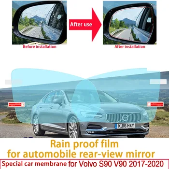 Volvo için S90 V90 2017-2020 Araba dikiz aynası koruyucu film Anti Dazzle Su Geçirmez Anti Sis Yağmur Geçirmez Film Araba Aksesuarları