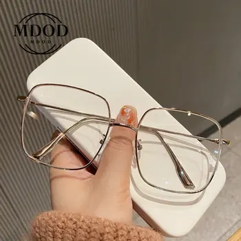 Mavi ışık engelleme gözlük kadın moda şeffaf gözlük Metal çerçeve gözlük kız öğrenci gözlük bilgisayar gözlükleri