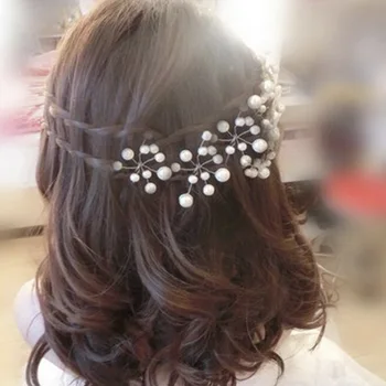Çiçek Kristal Saç Klipleri Kadın Moda Saç Tokası Moda Moda Düğün Gelin İnci saç tokası Nedime Takı Toptan yeni