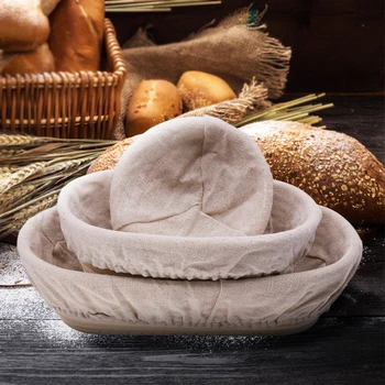 Ekmek Prova Sepeti Doğal Rattan Hasır ekmek rafı Sepetleri Hamur Fermantasyon Maya Banneton Ekmek Sepeti Pişirme Aracı