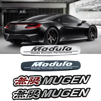 Yeni 3D Alüminyum Mugen Amblemi Krom Logosu Arka Rozet Araba Gövde Sticker Araba Styling İçin Honda Civic Accord CRV Fit
