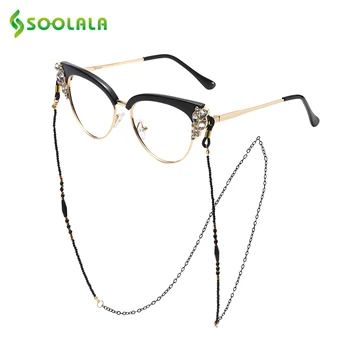 SOOLALA Metal Gözlük Zincirleri Boncuklu Güneş Gözlüğü Zinciri Gözlük Kordon Tutucu Boyun Askısı Halat Kordon Gözlük Zinciri Gözlük
