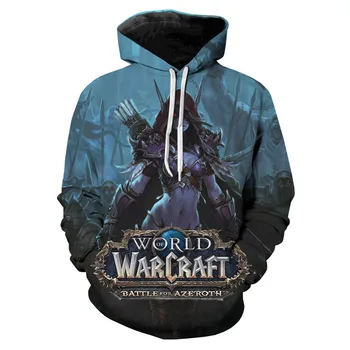 Serin Hombres Kış Sonbahar 3D Baskılı Hoodies World of Warcraft Tauren Tişörtü Erkek Kadın Çocuk büyük beden svetşört