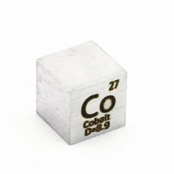 Kobalt Küp Co Elemanı Yoğunluklu Metal Eleman Koleksiyonu Zarif Bilim Deney 10x10x10mm Yoğunluklu Geliştirme