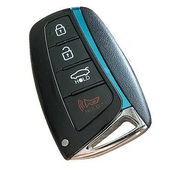 Sadece Kırmızı fit Hyundai Santa için 4 düğme Grandeur (2011) araba anahtarı durum kapak dikiş El DIY Hakiki deri yüksek kalite