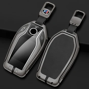 Metal Deri araç LED Ekran Anahtarı Durum Kapak BMW 5 7 serisi İçin G11 G12 G30 G31 G32 ı8 I12 I15 G01 X3 G02 X4 G05 X5 G07 X7 X3D