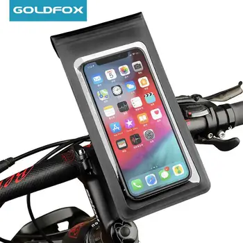 Su geçirmez Dokunmatik Ekran Bisiklet Telefonu Çantası TPU telefon tutucu Kılıf 4-6. 0 inç Cep Telefonu MTB Gidon Motosiklet Ayna Standı