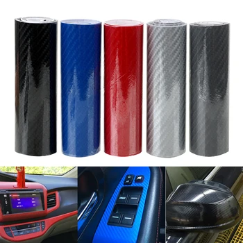 FORAUTO 5D Yüksek Parlak DIY Karbon Fiber Wrap Motosiklet Araba İç Karbon fiber film 10cm X 152cm Araba Styling Vinil Film