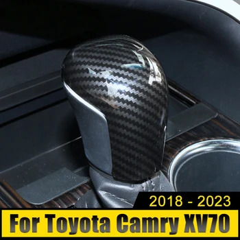 Araba Styling Aksesuarları Toyota Camry İçin 70 XV70 2018-2021 2022 2023 ABS Karbon Vites golf sopası kılıfı Trim dekorasyon çıkartması