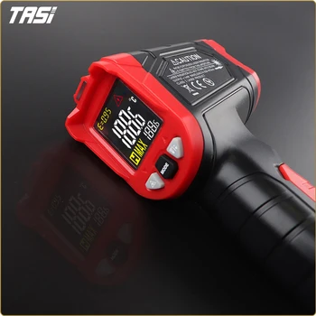 TASI dijital kızılötesi termometre fırın lazer sıcaklık ölçer LCD ışık alarmı temassız pirometre termometreler TA601A/B / C