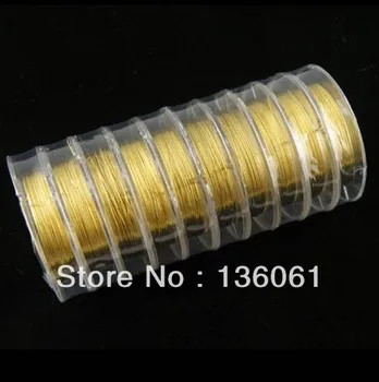 Vintage Altın 1 Rulo 40 m/rulo Paslanmaz çelik tel Takı Kordon 0.38 mm Bilezik Kolye Takı Bulguları DIY Aksesuarları