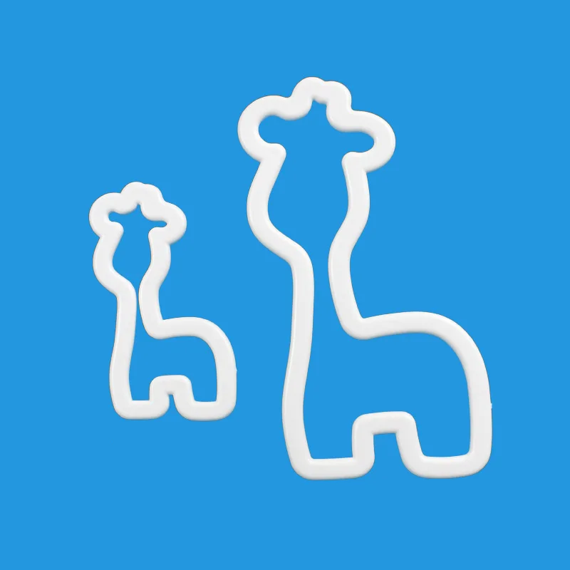 2 Adet / takım Zürafa kurabiye kesici Pişirme Karikatür Bisküvi Kalıp Fondan Kek Dekorasyon DIY Araçları Pasta Fondan Kalıpları