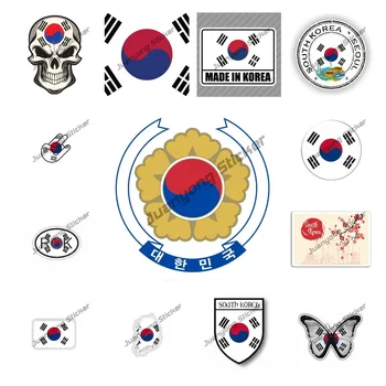 Yaratıcı Çıkartmalar Güney Kore Bayrağı Çıkartması Güney Kore Haritası Styling Sticker Motosiklet Kask Premium Kalite Vinil Tutkal Etiket KK