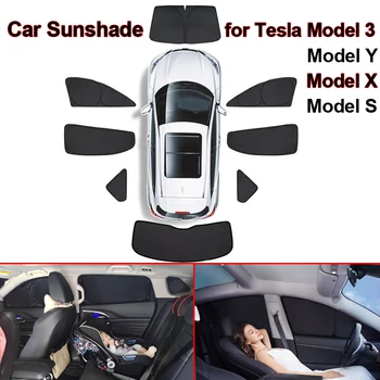 Araba Güneş Gölge Tesla Modeli 3 Y X S 2021 2022 Cam Güneşlik Kapak Koruyucu Ön Yan Pencere Gizlilik Kör Gölgeleme Çocuklar