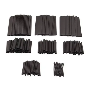 150 adet 1/2/3/4/6/8/10 / 13mm Siyah ısı Shrink Sleeve HeatShrink boru Sleeving Wrap tel yalıtım Malzemeleri ve elemanları tüpler