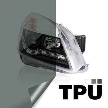 TPU Araba Far Tonu Vinil Film Arka Lambası Farlar Araba sargı çıkartma Tesla BMW şeffaf ışık Siyah koruyucu film