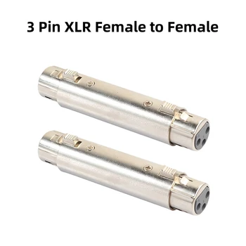 3-Pin XLR Dişi Dişi Ses Konektörü Mikrofon Kablosu Adaptörü Çoğaltıcı Amplifikatörler Xlr Dişi Xlr Dişi Konnektörler