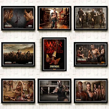 Film Afişleri Spartacus Kaliteli duvar çıkartmaları Yatak Odası Dekoratif Boyama Kafeler Duvar Resimleri Yağlıboya Duvar Sanatı