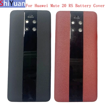 Orijinal Pil Kapağı Arka Arka Kapı Konut Case Huawei Mate 20 RS arka kapak Kamera Lens ile Logo Onarım Parçaları
