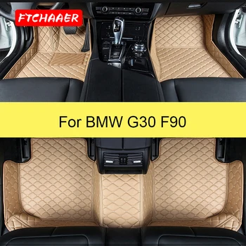 FTCHAAER Araba Paspaslar BMW G30 F90 5 Serisi 530İ Sedan 4-Door 2017-2021 Yıl Ayak Coche Aksesuarları Oto
