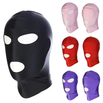4 Stil Maske Roleplay renkli Ağız Göz Açık Kafa Demeti Erotik Aksesuarları Egzotik Seks Kölelik Sınırlamalar Seks çiftler için oyuncaklar