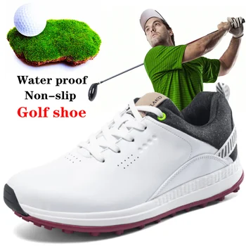 Yeni erkek Deri Profesyonel Golf Ayakkabıları erkek Açık Golf spor ayakkabıları Erkek Golf ayakkabıları