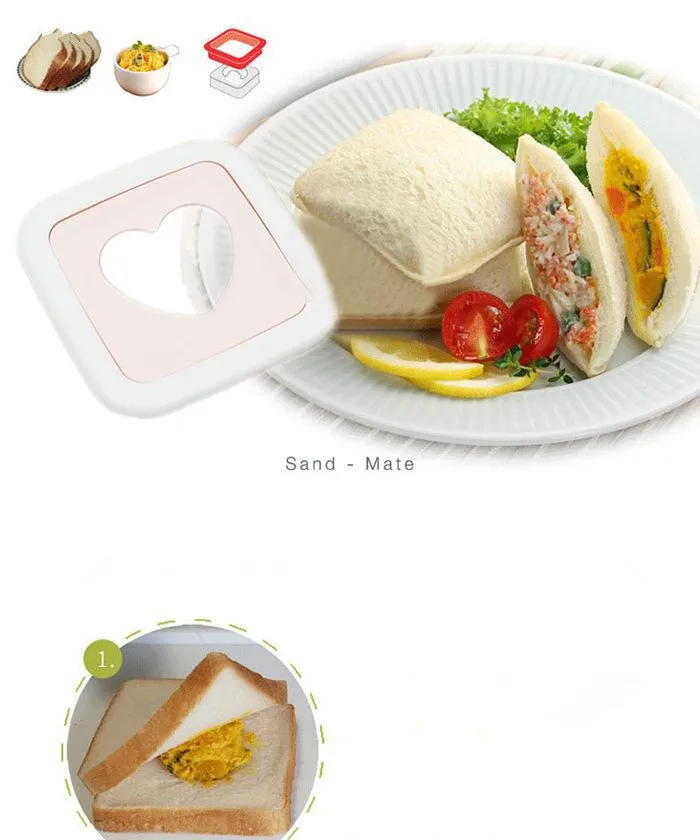 1 ADET Sandviç Kalıp Aşk Kalp Şeklinde Ekmek Tost Yapma Kalıp Tost Kesici Sandviç Makinesi Aracı OK 0424