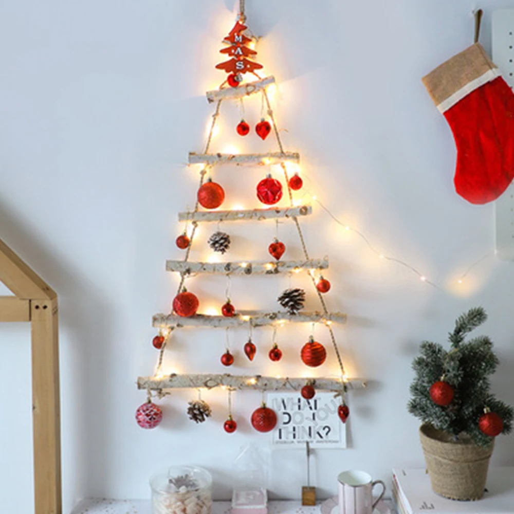 Noel Doğa Ahşap Dalları askı süsleri Noel Ağacı Kolye Ham DIY Ahşap Duvar Ev Dekorasyon Noel Partisi Dekorları