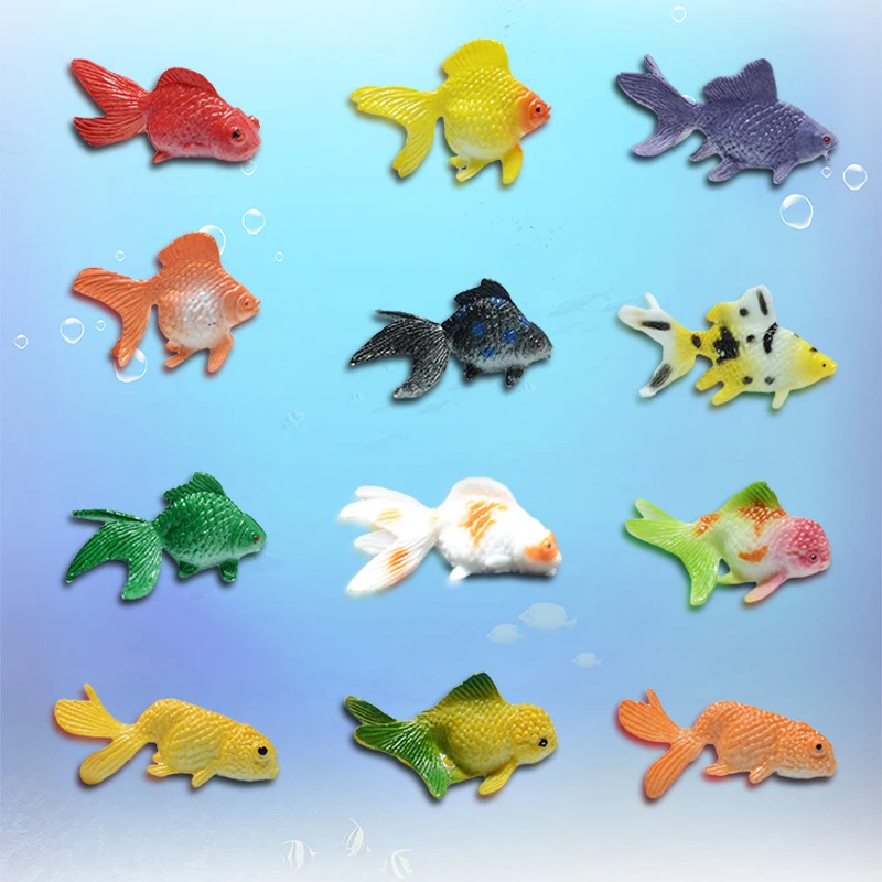 TFAMI MİNİ Öykünme Okyanus Serisi Oyuncak Çocuklar İçin Mini Goldfish Modeli Oyuncak PVC Yüksek Kaliteli Çocuk Hayvan Oyuncaklar Boys İçin Doğum Günü Hediyeleri