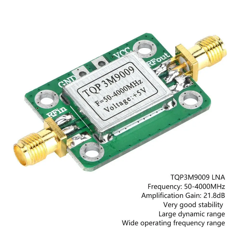 Yüksek doğrusal RF genişbant düşük gürültü amplifikatör kalkanı İle TQP3M9009 Geniş çalışma frekans aralığı Sabit kazanç amplifikasyon