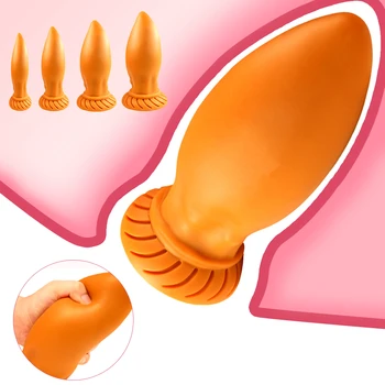Yumuşak Büyük Anal Plug Yetişkin Düğme Erotik Silikon Büyük Anal Topları prostat masaj aleti Dilatodor Anal Vajinal Genişleticiler Seksi Oyuncaklar