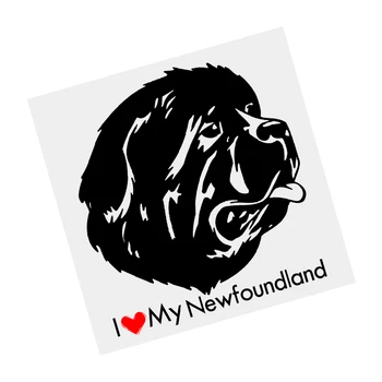S61611 # I Love My Newfoundland Köpek Siyah Şeffaf Araba Sticker Vinil Çıkartması Su Geçirmez Dekorları Motosiklet Tampon Dizüstü Bilgisayar