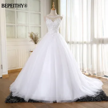 BEPEITHY Balo Vintage düğün elbisesi İnciler İle Vestido De Novia Prenses Yeni gelin elbiseleri 2022 Robe De Mariage
