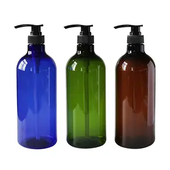 1000ml Banyo şampuan şişesi Sabunluk Vücut Yıkama Kremi Doldurulabilir Şişe Boş plastik kavanozlar Basın Şişe