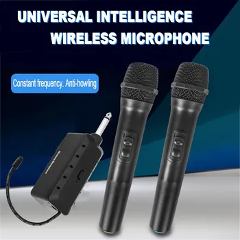 Profesyonel Kablosuz usb'li mikrofon Hoparlör El Karaoke Çalar Mikrofon Parti Kablosuz Mikrofon Sistemi Ev Toplantısı İçin