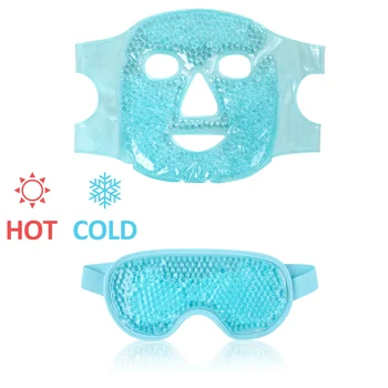 Yeniden kullanılabilir Buz Tam Yüz Göz Maskesi Sıcak Soğuk Kompres Tedavisi Kabarık Gözler Koyu Halkalar Sökücü Stres Giderici Spa Cilt Bakım Araçları