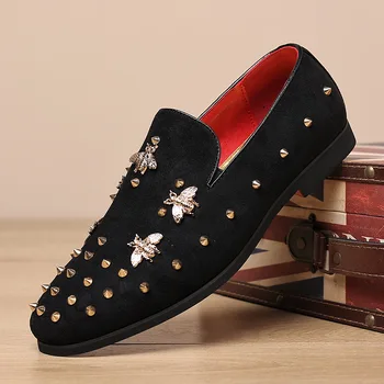 Kırmızı Düğün Loafer'lar Akın Nefes Slip-On erkek ayakkabısı Moda El Yapımı Ücretsiz Kargo Erkekler Elbise Ayakkabı Boyutu 38-48