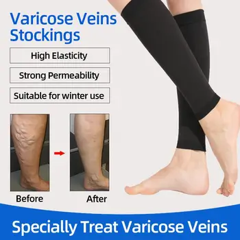 Buzağı Varisli Damarlar önlemek Sıkıştırma Çorap Tıbbi Sınıf Bir Basınç Tedavi Varisli Bacak Kadın İnce Çorap Siyah Ten rengi