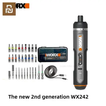 Youpin Worx 4V Elektrikli Tornavida Seti WX242 Akıllı Akülü Elektrikli Tornavida USB şarj edilebilir Kolu 30 Bit Matkap