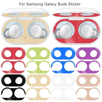 2 Adet Toz Koruma kulaklık kutusu Zarif Ve Dayanıklı Anti-Scratch koruyucu film Sticker Samsung Galaxy Tomurcukları