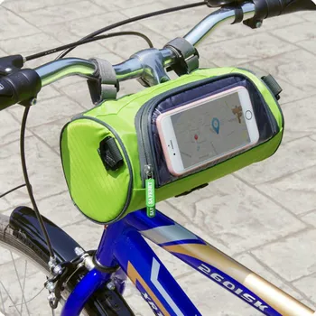 Bisiklet Çantaları Gidon Ön Tüp Su Geçirmez Bisiklet Telefonu Çantası Dokunmatik ekran Paketi Öğrenci Kadınlar Kız Aksesuarları Bisiklet